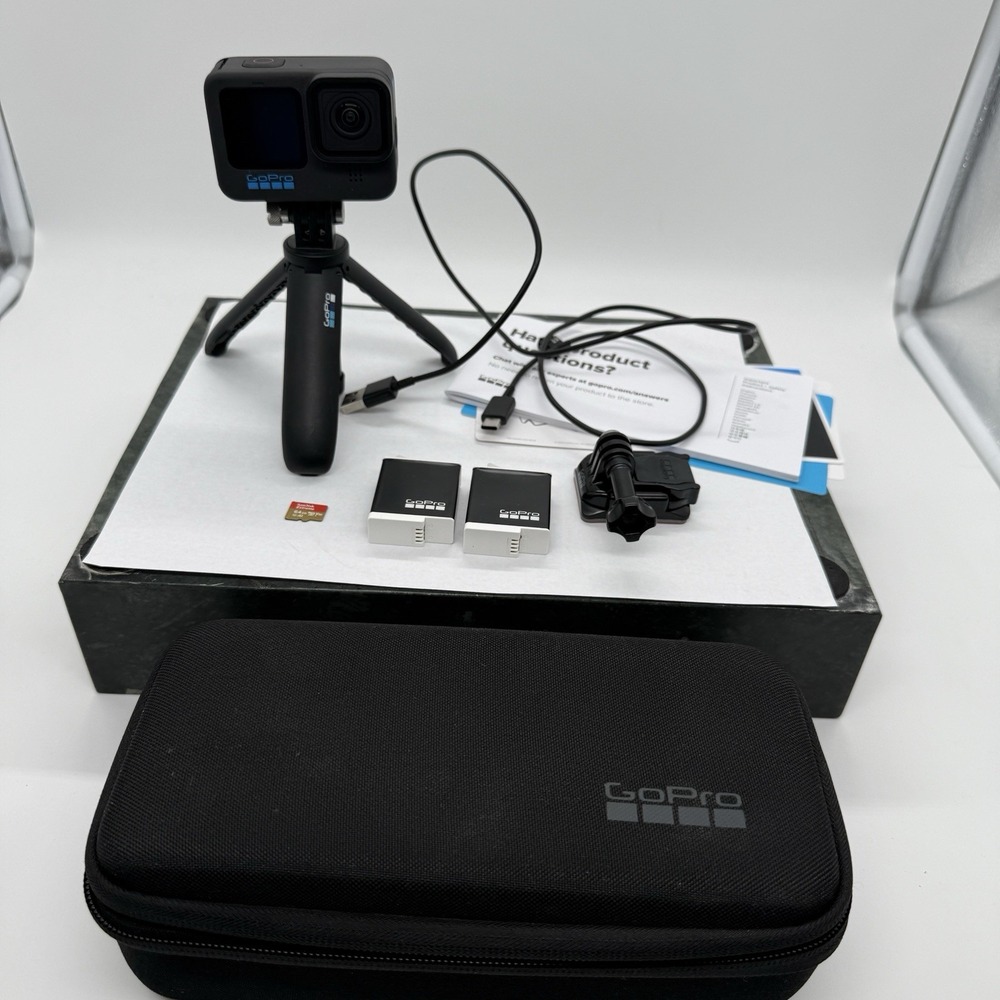 GoPro HERO11 Black Action Camera Bundle 2 Batteries 64GB SD Tripod Tested